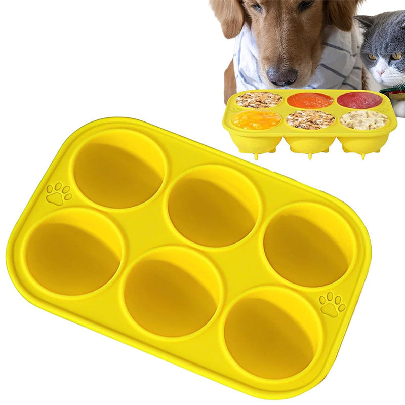 6 - cavity dog treat molds , compatible with Woof & Power Chewer Pupsicle, silicone for frozen treats, reusable for Pupsicle toy