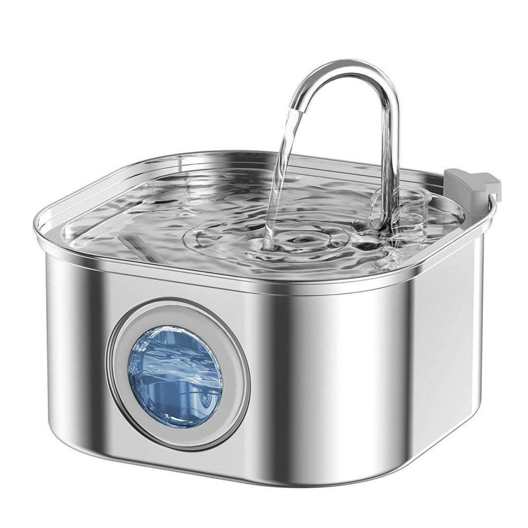 Stainless steel smart pet water dispenser with 3.2L capacity for cats and dogs