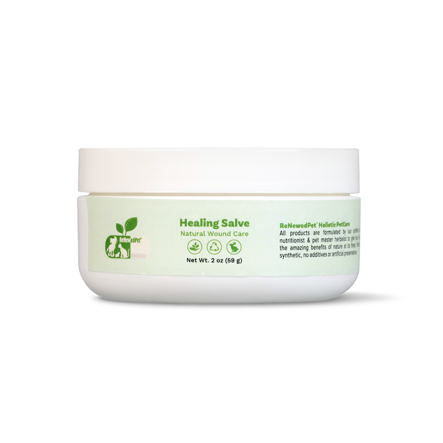 ReNewedPet Healing Skin Salve natural organic wound care for pets with non-GMO ingredients