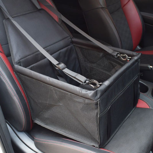 Dog Safety Mesh Travel Carrier Basket - Breathable Waterproof Car Seat