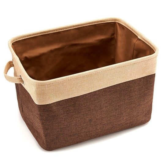 Japanese style linen dog toy basket in multiple colors for storage