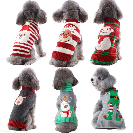 Christmas Pompom Dog Sweater