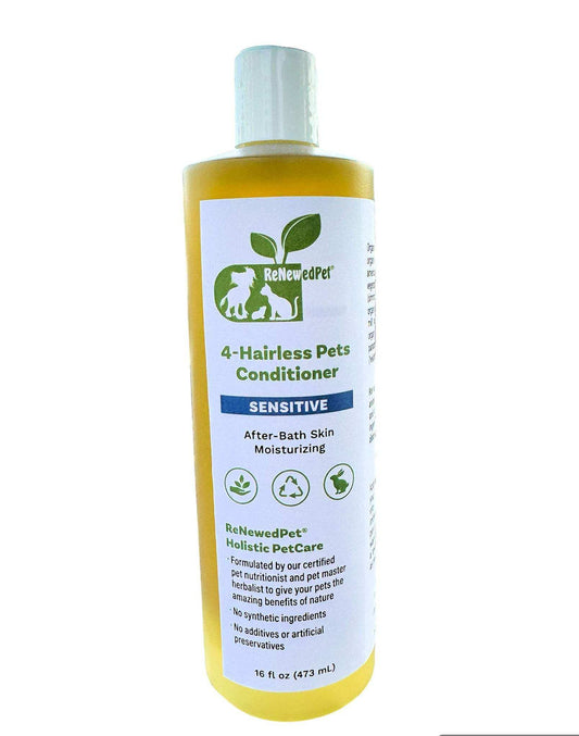 4-Hairless Pets Sensitive Conditioner skin moisturizing natural organic pet conditioner bottle