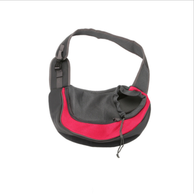 Breathable mesh pet carrier handbag sling for small dogs and cats with adjustable shoulder strap and drawstring closure