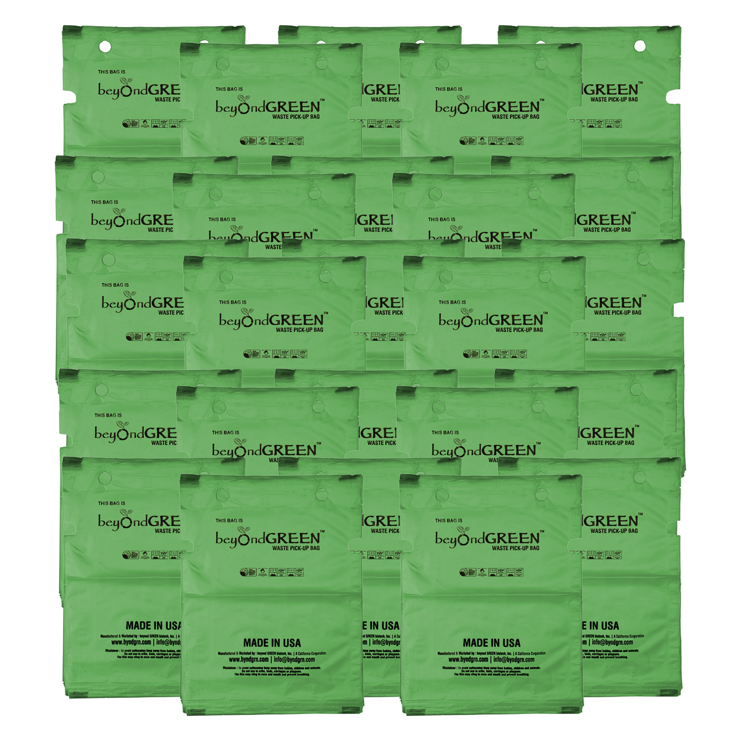 Dog Poop Bags Refill for Single-Pull Park Dispenser - 100 Bags