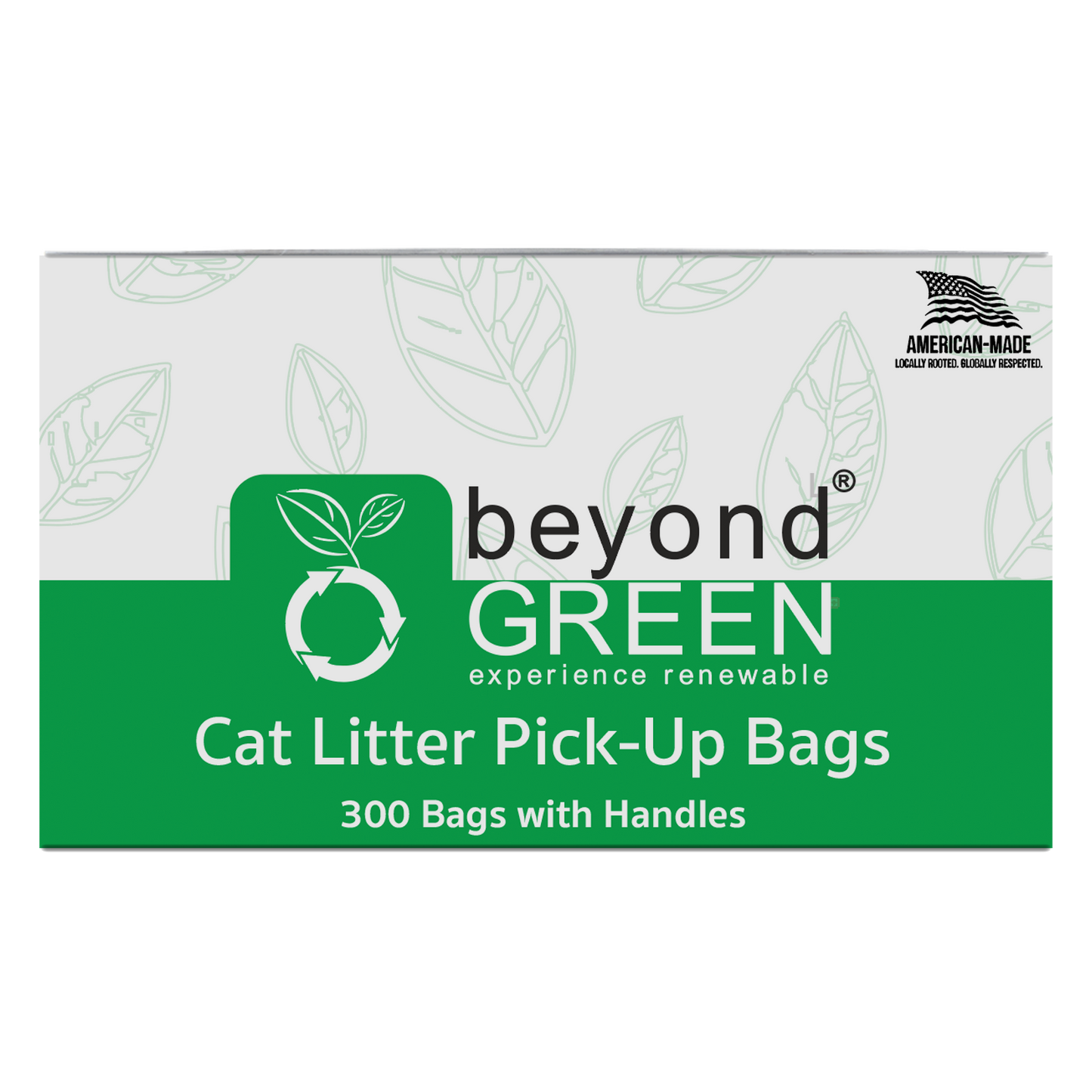 beyondGREEN Cat Litter Pick-Up Bags with Handles, eco-friendly, leak-resistant, 300 count box