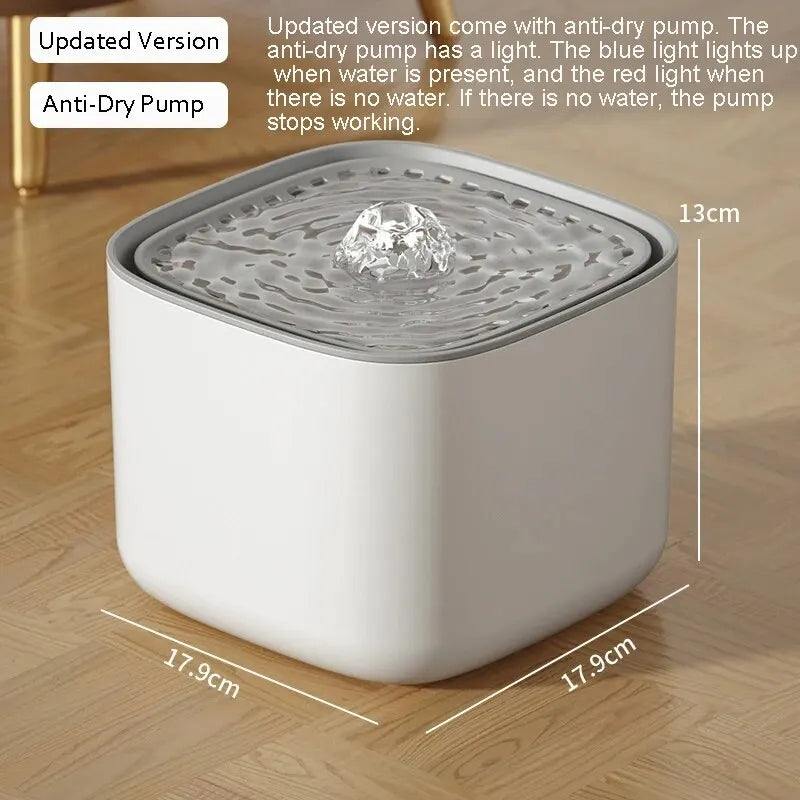 3L large capacity pet fountain with anti-dry pump and USB charging for cats and dogs