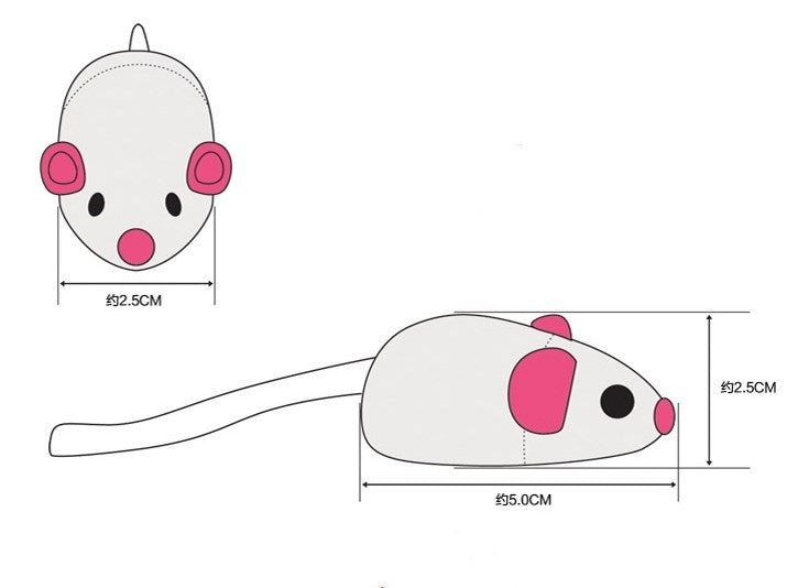 Fake Mouse Tiantian Rabbit Skin Mouse Funny Cat Toy