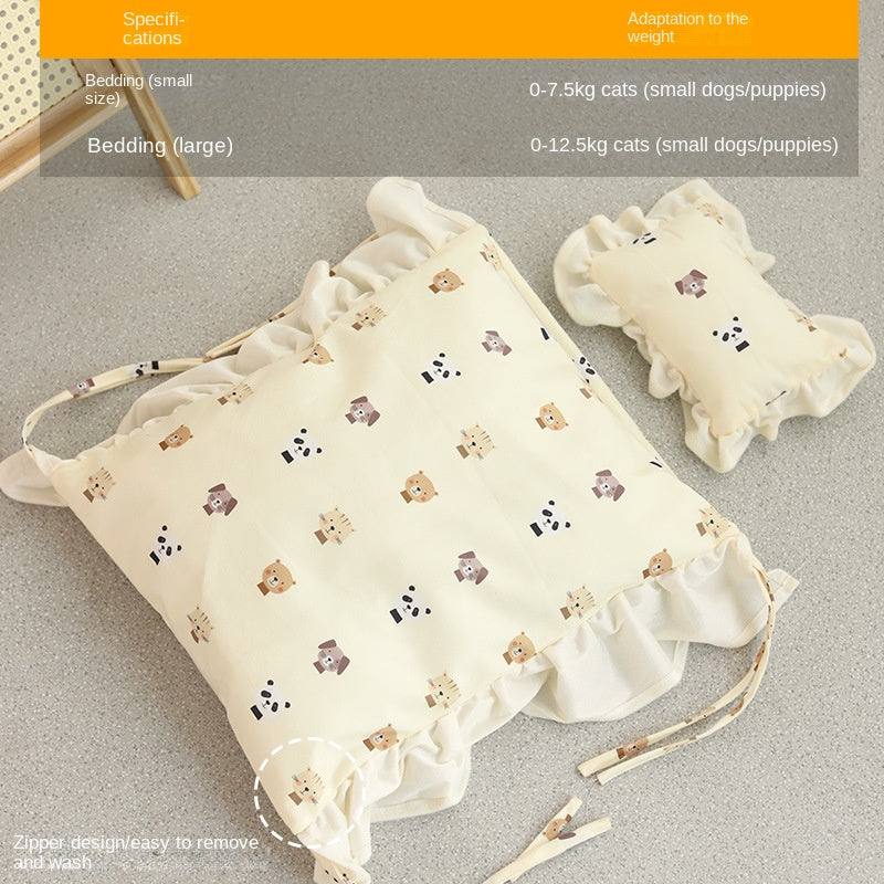Cat Bed Universal Pet Bed Pet Nest Dog Nest Removable Solid Wood Bed