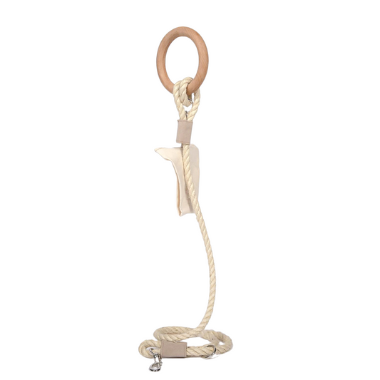 Country Living Carbon Neutral Dog Leash with cedar handle and small storage bag