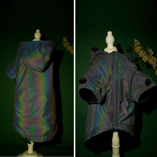 Flashing Dog Clothes - Reflective Hoodie Jacket for Small - Large Dogs