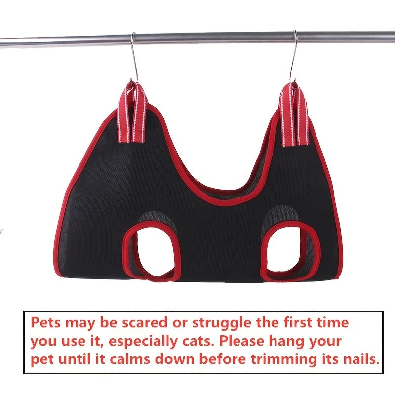 Pet Cat Grooming Hammock Dog Nail Cutting Anti Scratch Bite Fixed Bag Bath Trimming Restraint Bag Beauty Hammock Hanging Pet Set