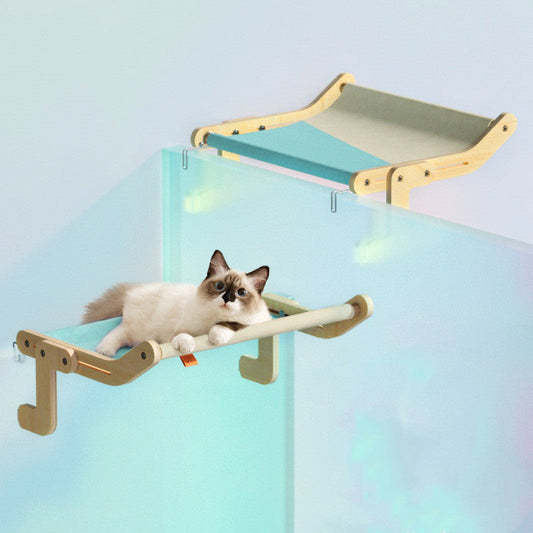 Cat windowsill suspended hammock bed