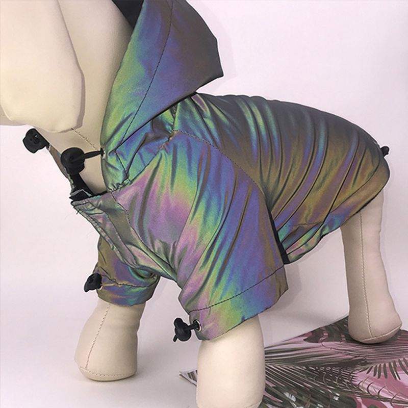 Flashing Dog Clothes - Reflective Hoodie Jacket for Small - Large Dogs