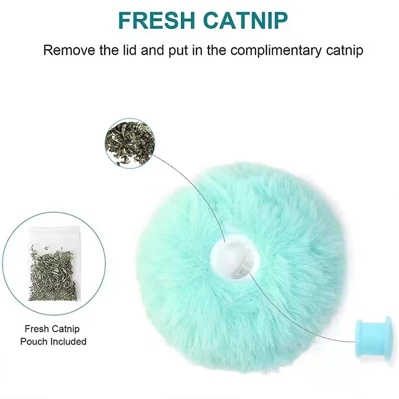 Interactive Smart Squeak Ball - Electric Catnip Plush Toy for Cats