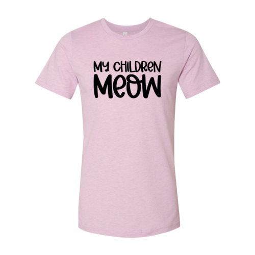 My Children Meow T-Shirt Bella Canvas soft cotton black tee with high-quality print