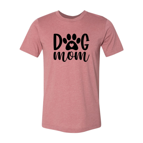 Black Dog Mom T-Shirt on mannequin made of soft premium cotton by Bella Canvas