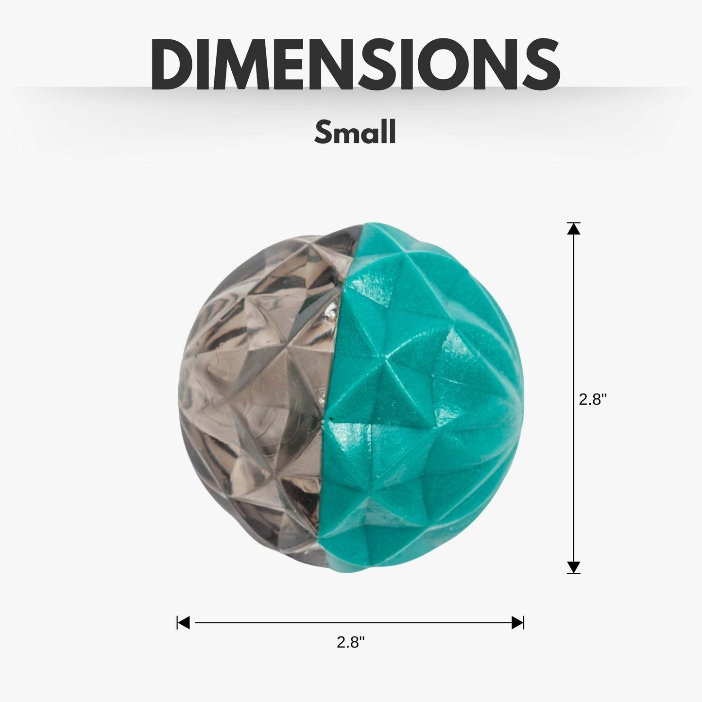 Country Living Geometric Textured Ball durable rubber dog chew toy with textured surface for dental health and interactive play