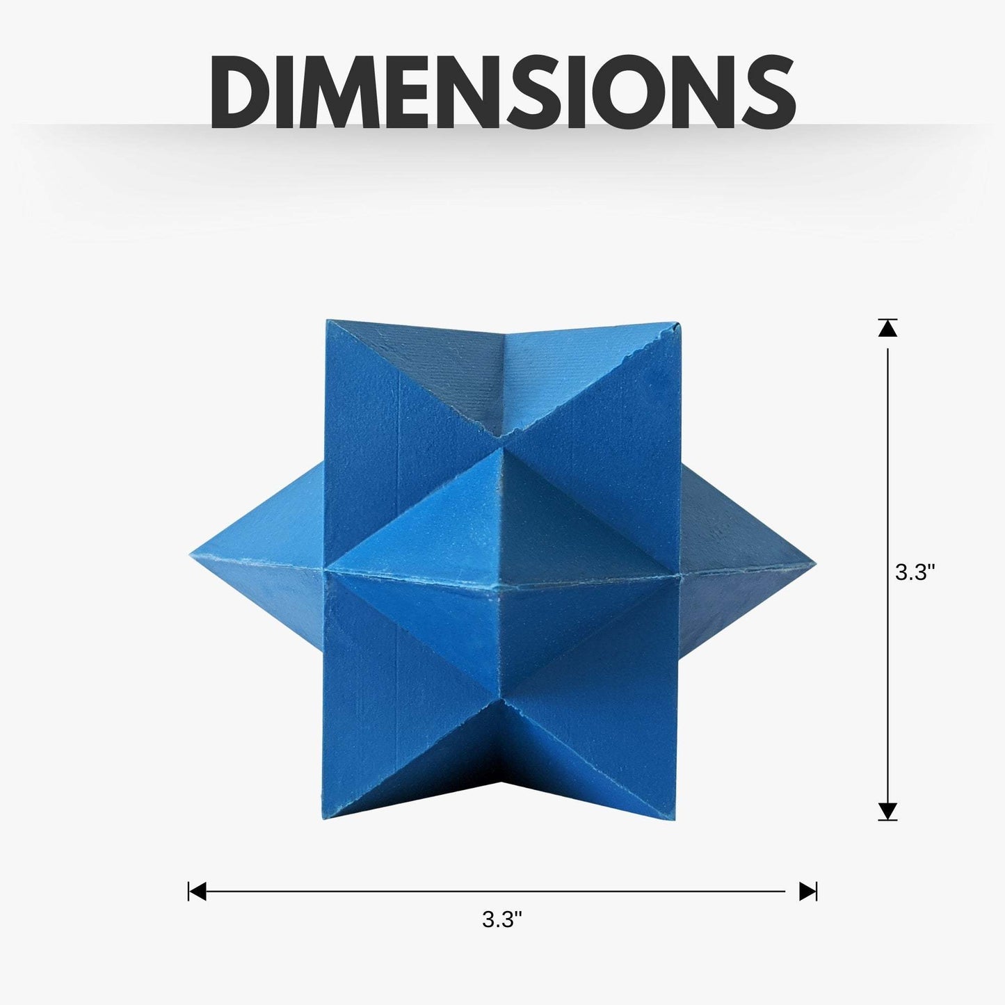 Blue Star-Shaped Natural Rubber Dog Chew Toy – Durable & Long-Lasting