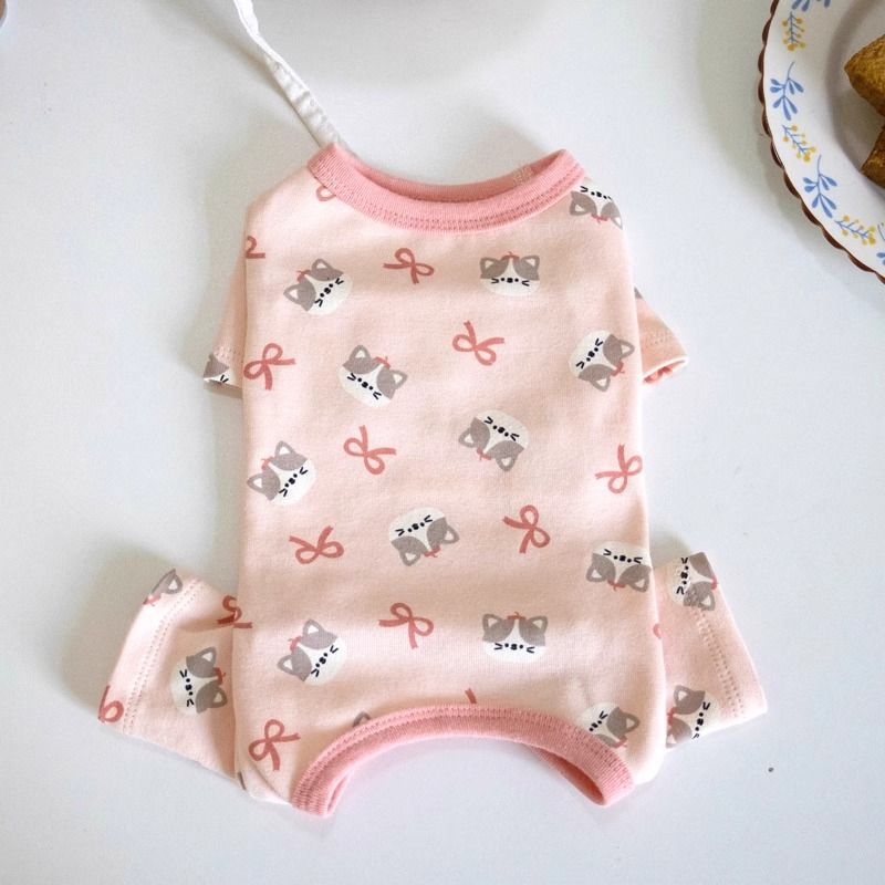 Belly Contracting Four-legged Pet Clothing Teddy Bichon Pajamas