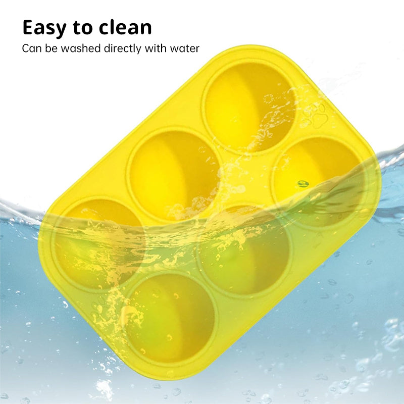6 - cavity dog treat molds , compatible with Woof & Power Chewer Pupsicle, silicone for frozen treats, reusable for Pupsicle toy
