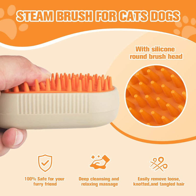 GroomBrush-The All-in-One Pet Grooming Mist Brush