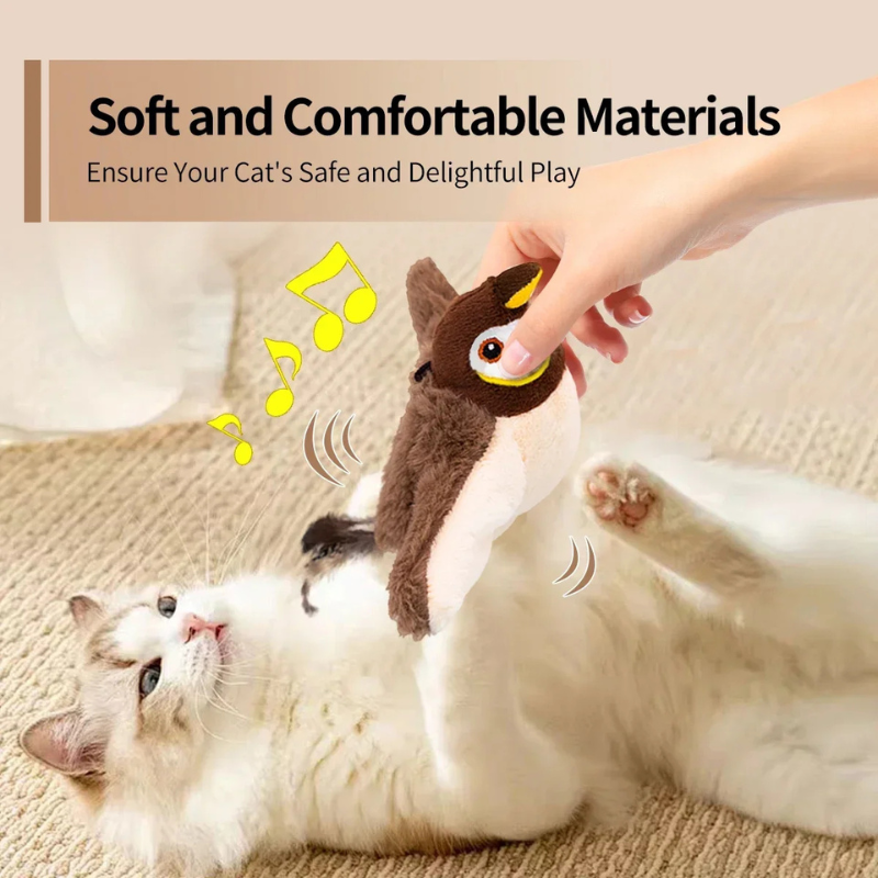 Interactive Flapping Bird Cat Toy - Catnip Toys for Indoor Cats & Kittens