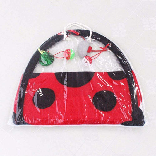 Black Ladybug Cat Play Mat