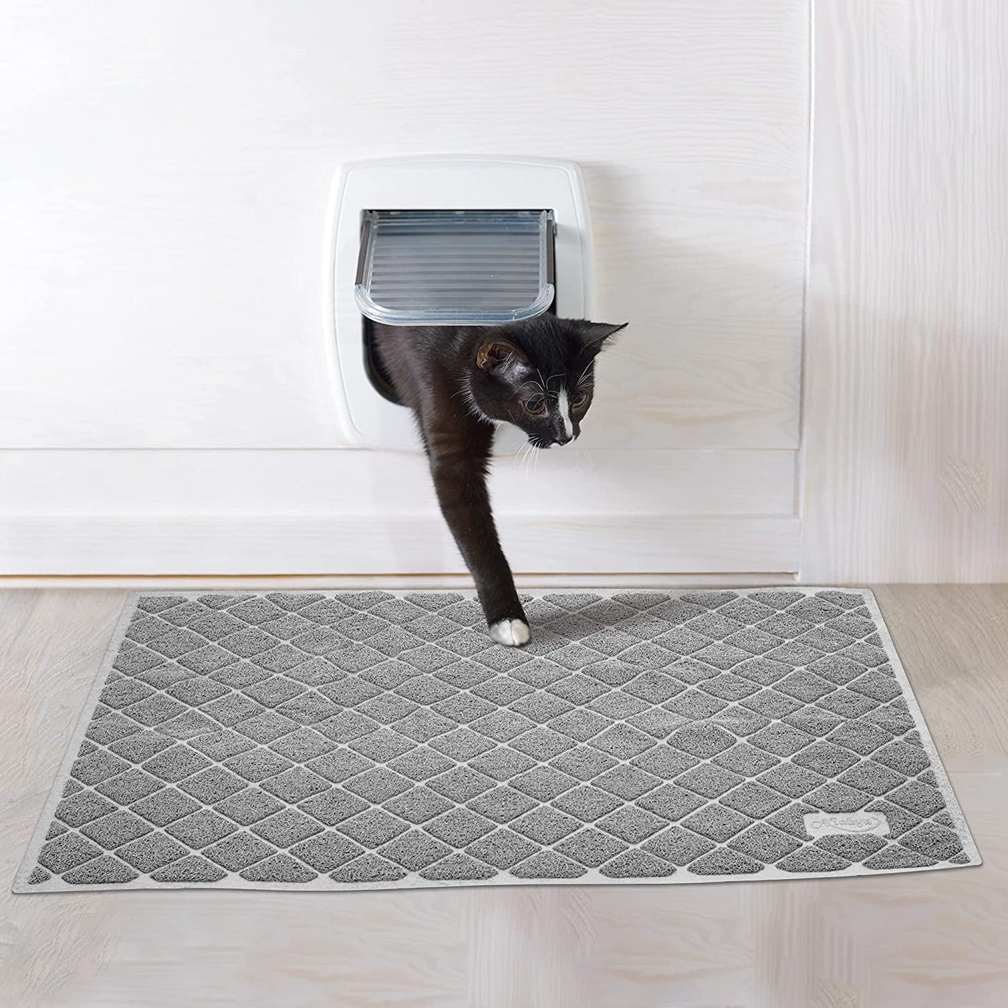 Premium Cat Litter Mat, Litter Box Mat with Non-Slip and Waterproof Backing