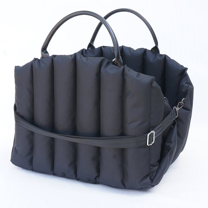 Light khaki pet nest travel cat and dog nest cage mat handbag for winter warmth