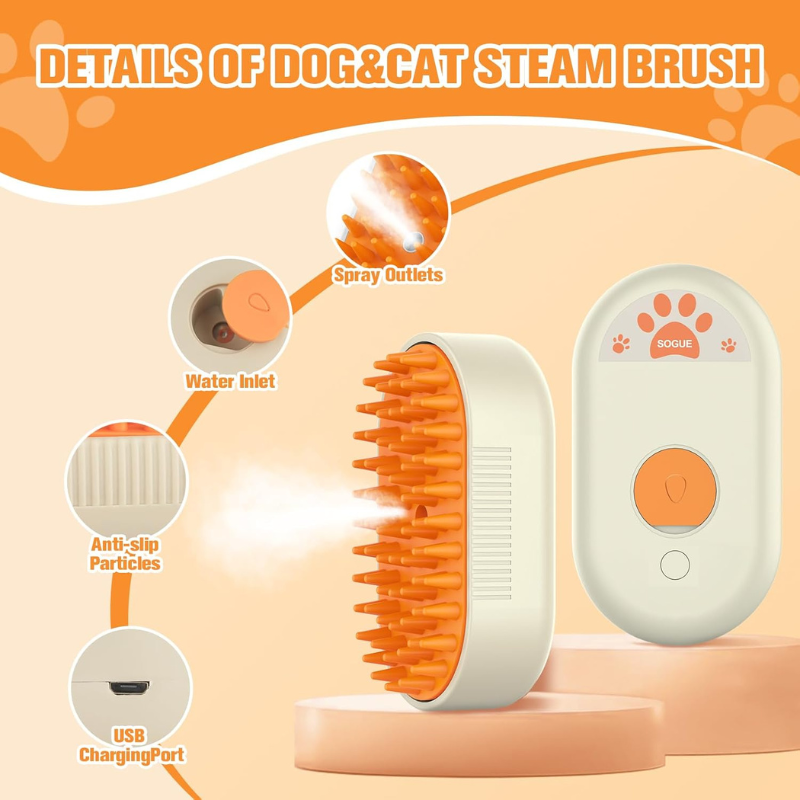 GroomBrush-The All-in-One Pet Grooming Mist Brush