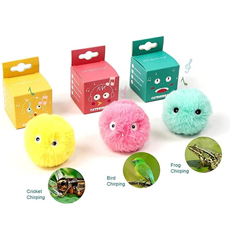 Interactive Smart Squeak Ball - Electric Catnip Plush Toy for Cats