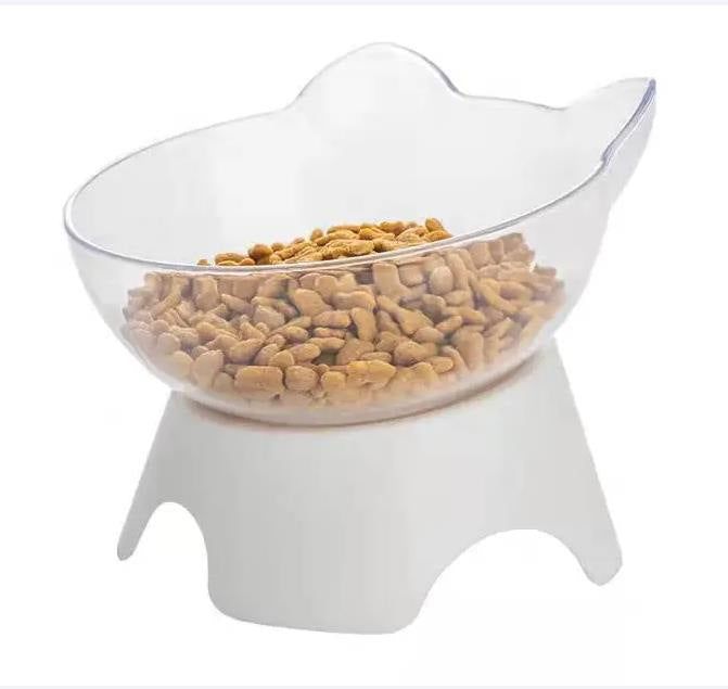 Space-saving plastic pet bowls with moisture-proof design and automatic water dispenser for cats and dogs