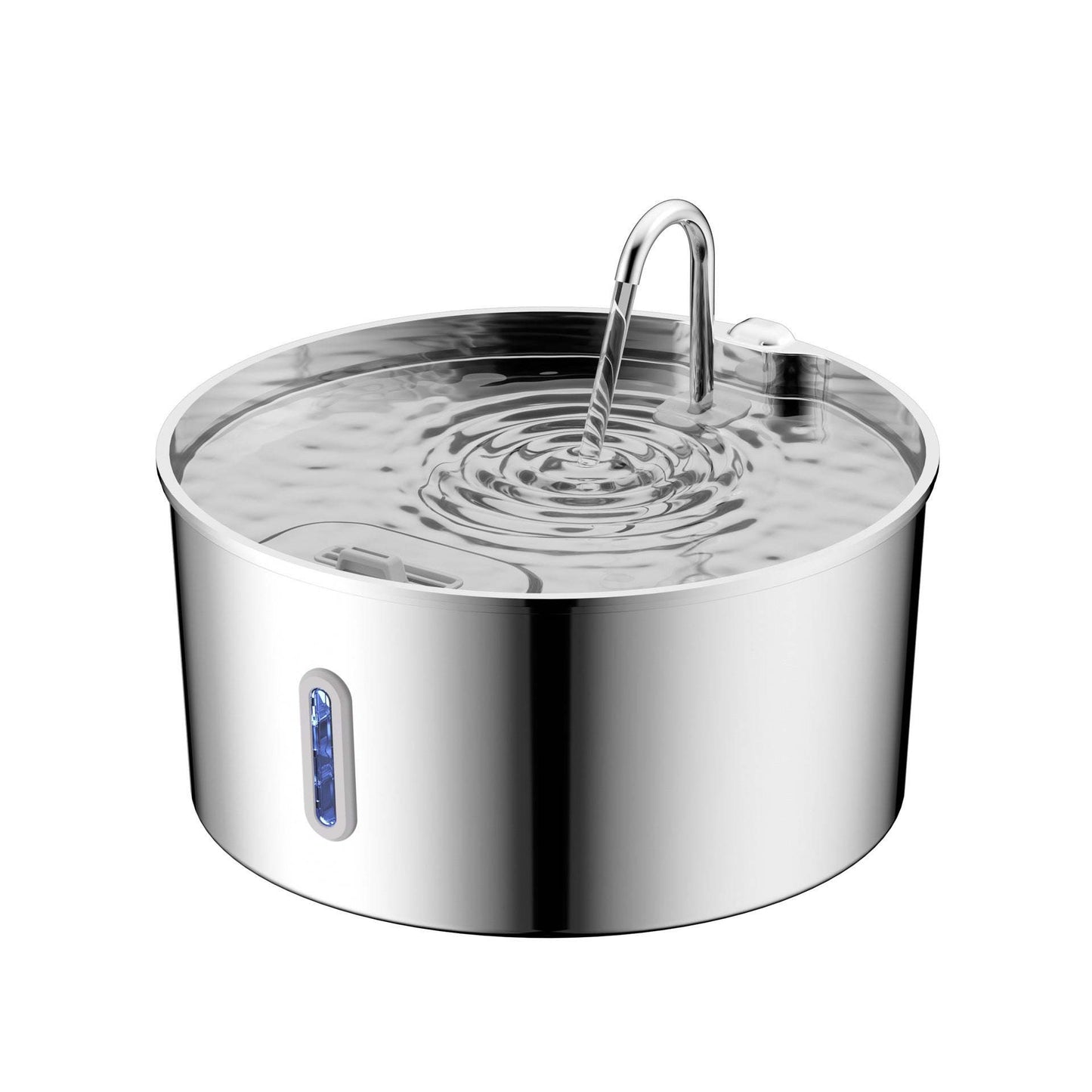 Stainless steel pet water dispenser with large capacity and automatic heating for cats and dogs
