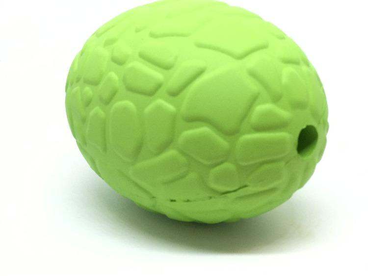 Dinosaur Egg eDispenser Durable Rubber Chew Toy and Treat Dispenser