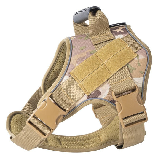 Tactical dog vest for large breeds German Shepherd and Golden Retriever in military style fabric
