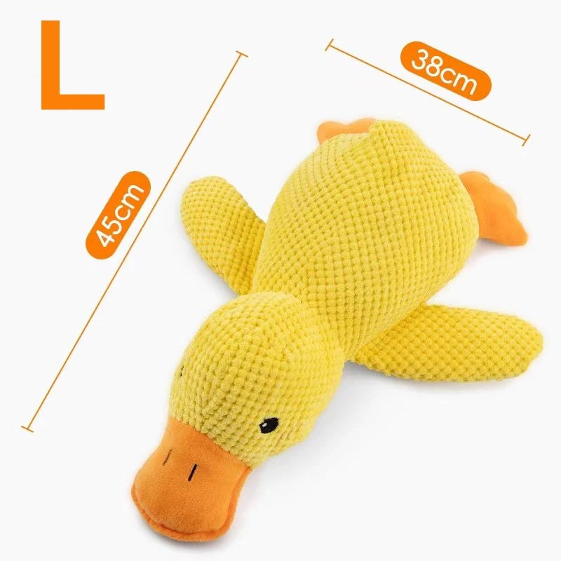 Dogs Plush Companion Duck Toy for Biting, Teeth Cleaning & Sound Fun