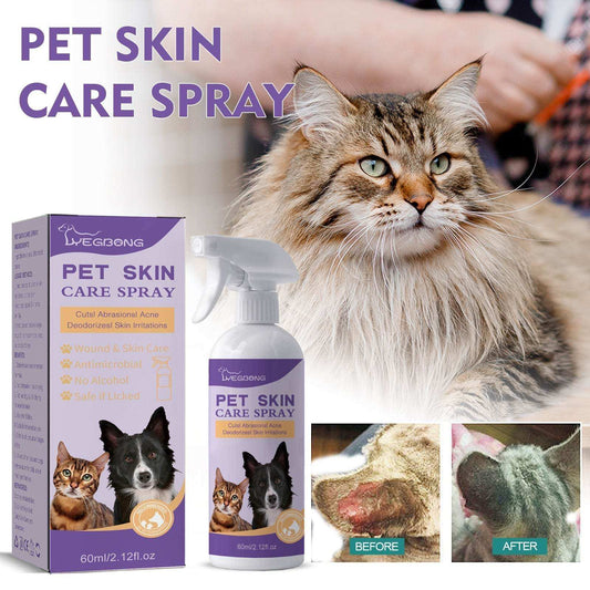 Pet Skin Relief Spray for dogs and cats relieves itching, eliminates mites, and heals skin irritations