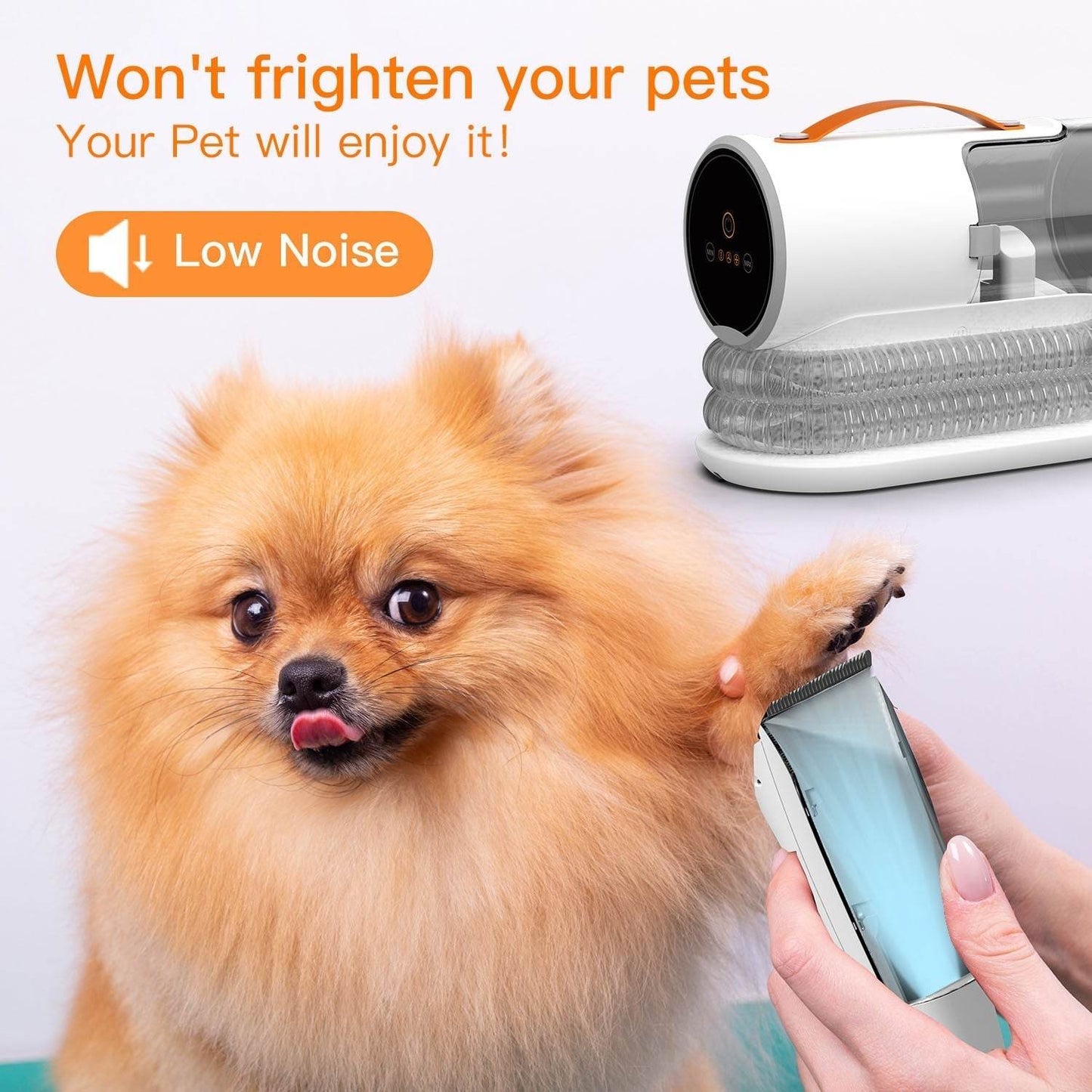 Pet intelligent beauty grooming set with ergonomic tools for cats and dogs of all sizes