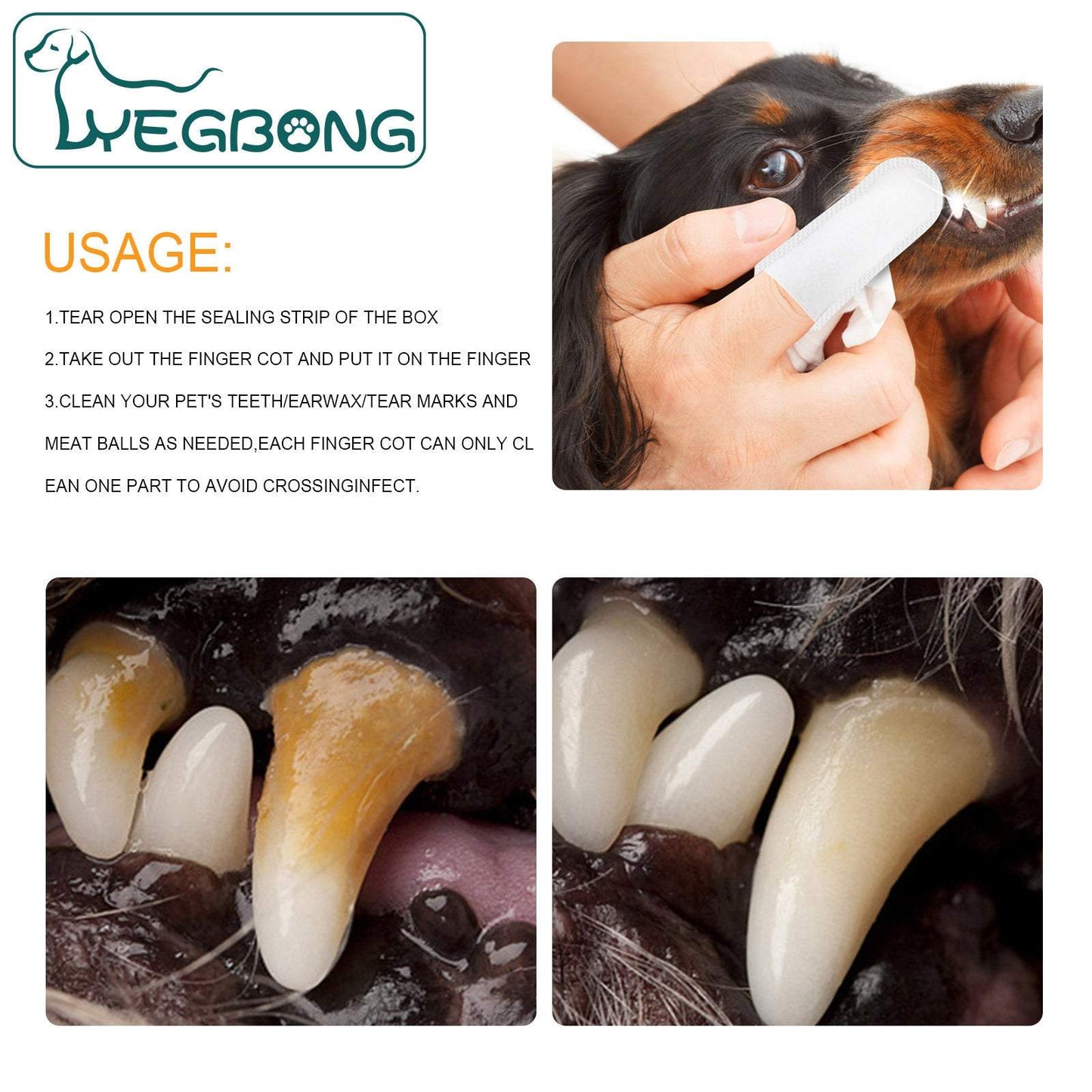 Pet dental gloves for effective pet teeth cleaning and tartar removal