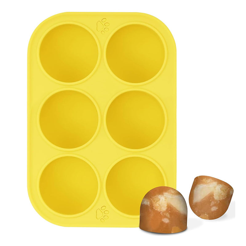 6 - cavity dog treat molds , compatible with Woof & Power Chewer Pupsicle, silicone for frozen treats, reusable for Pupsicle toy