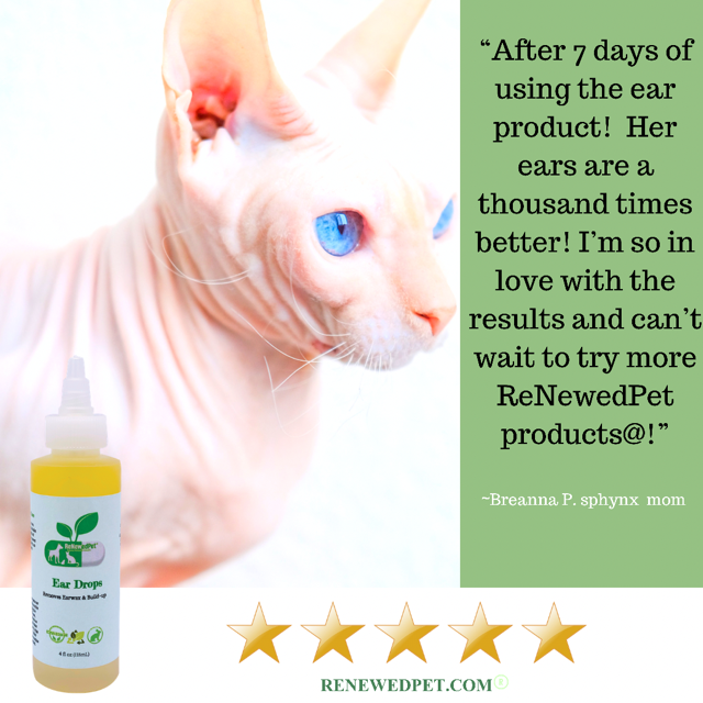 4-ALL PETS Ear and Nail Cleaner Kit with organic ear drops and nail cleaner for pets, holistic vet approved, natural ingredients, includes cotton pads and washing bag