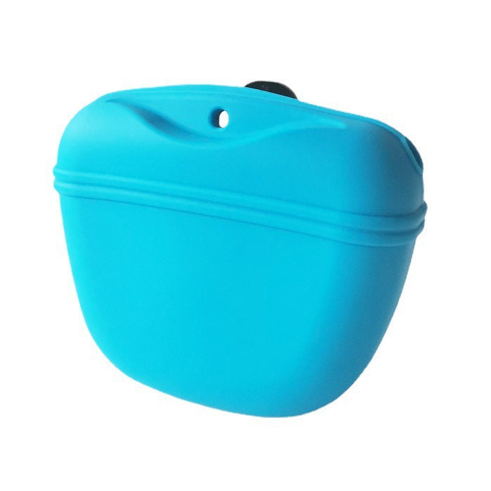 Silicone Pet Training Bag Dog Treat Bag Outdoor Training Snack Waist Bag
