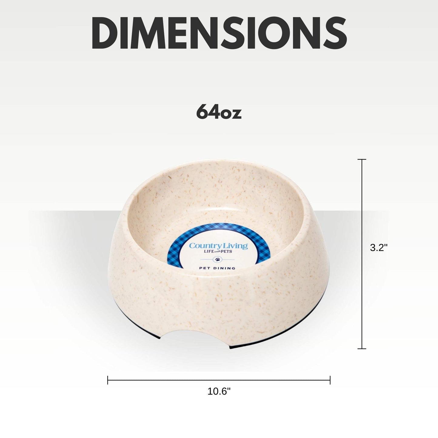 Set of 2 white Swan natural fiber dog bowls with anti-skid bases and ergonomic grips for modern pet feeding.