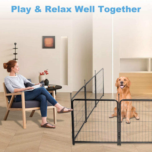 16 Panels Dog Playpen for Outdoor, Yard, and Camping - 24 inch Height