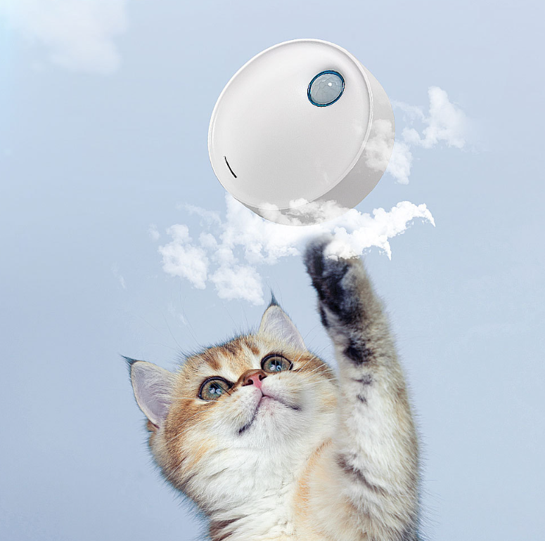 Compact intelligent pet deodorizer device for cat litter boxes and pet cages neutralizing odors