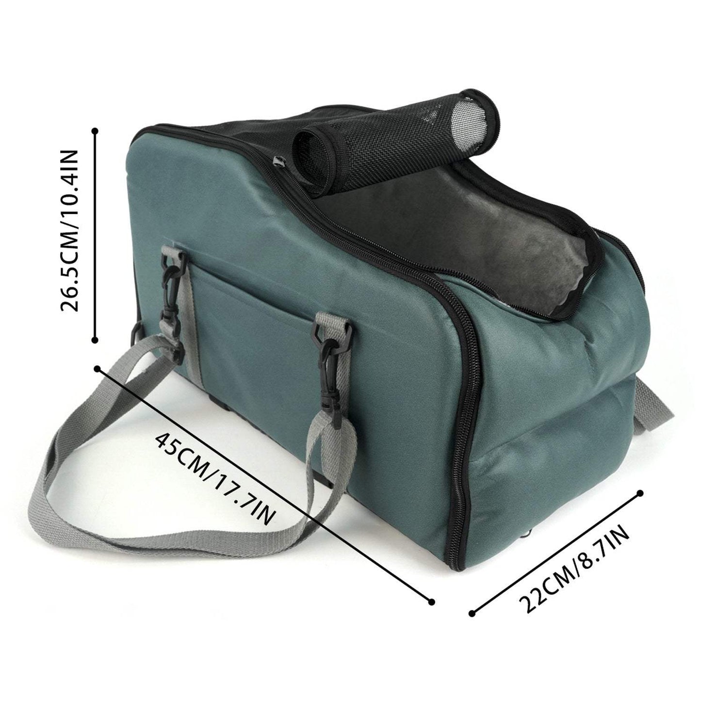 Portable pet bed car travel cushion for small dogs on center console