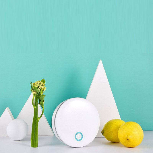 White and blue ABS pet deodorizer for cat litter box with active oxygen technology