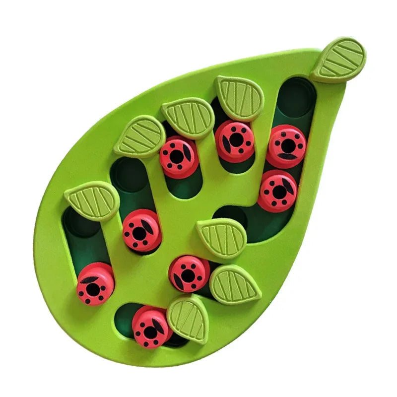 Cross-border pet bowl cat slow feeder with puzzle design plastic material for mental stimulation