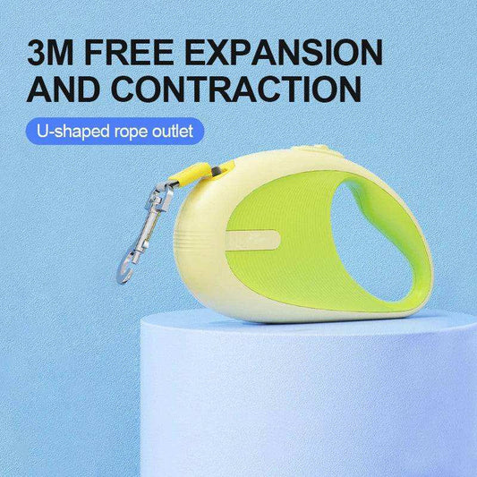 3m green automatic retractable nylon durable pet leash for small dogs and cats